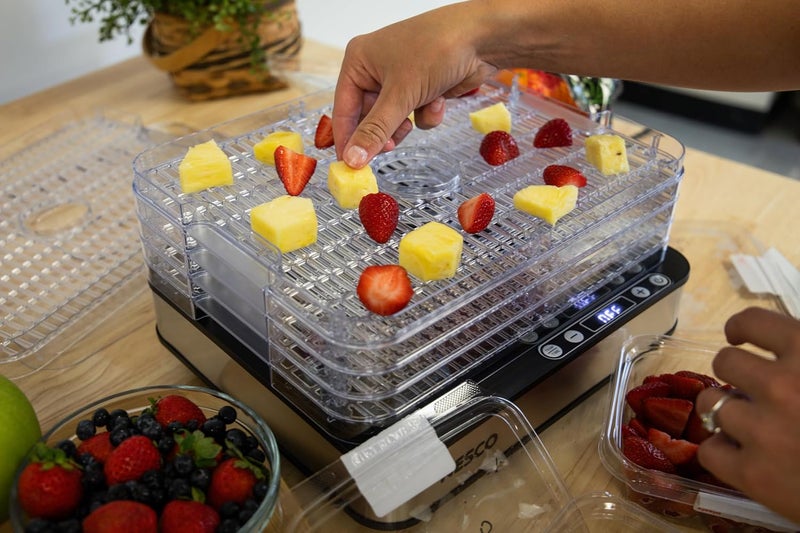 Nesco FD-5TC Snackmaster Food Dehydrator – 5 BPA-Free Trays, Adjustable Temp Control, Compact Design for Jerky, Fruit, Herbs, Pet Treats, 420W - Image 5